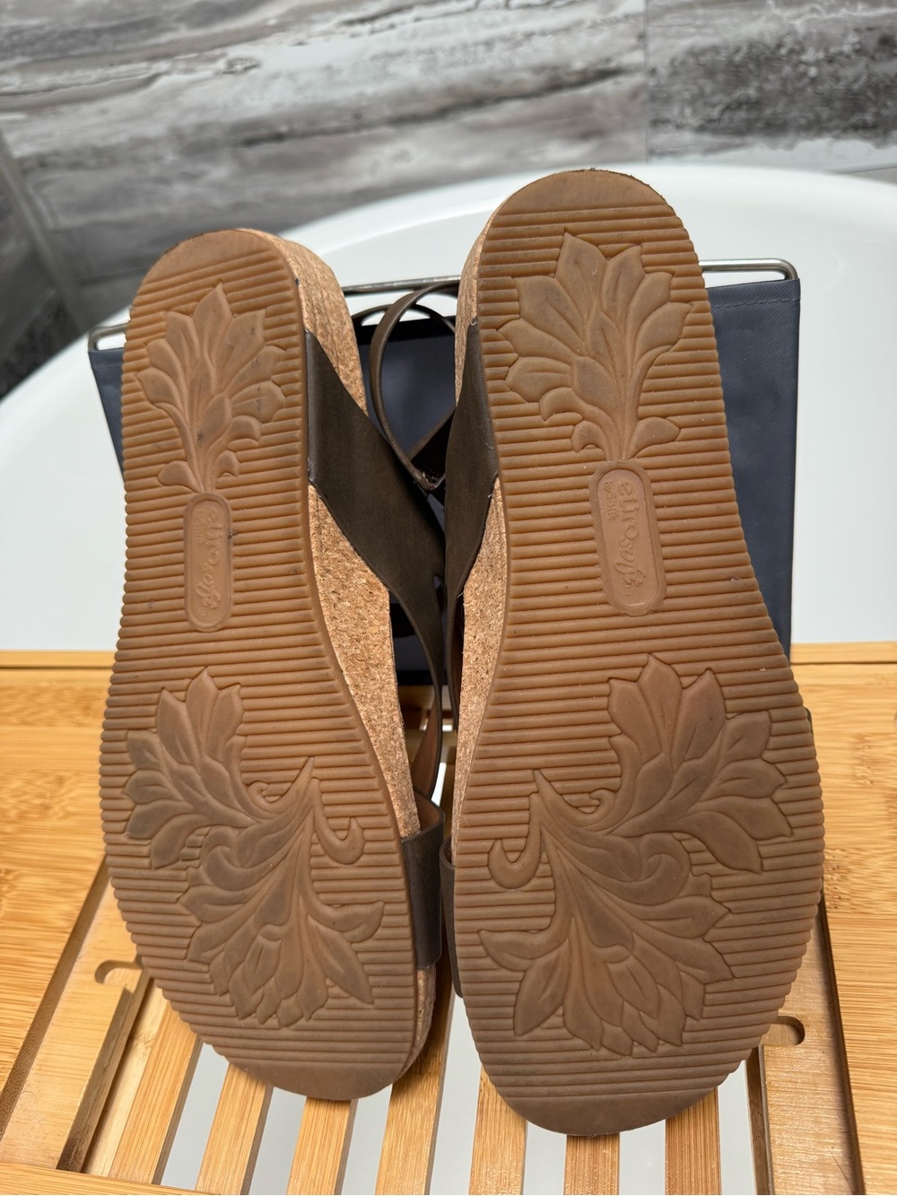 W’s 11 Sofft Eurosoft Gianetta cork wedge sandals - Picture 6 of 6